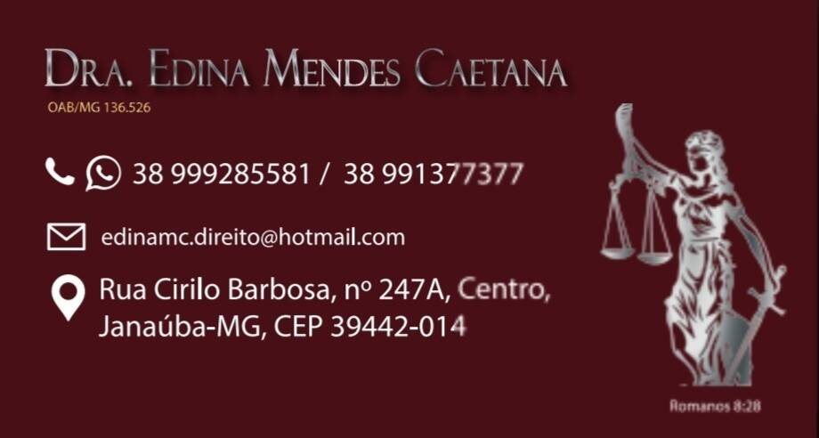 Advocacia e Consultoria Dra. Edina Mendes Caetana – Advocacia em Janaúba