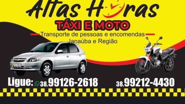 Altas Horas Táxi e Moto Táxi em Janaúba