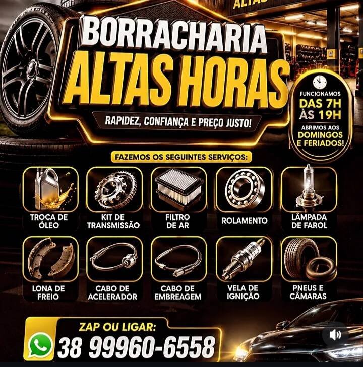 Borracharia Altas horas – Pneus e Borracharias em Janaúba
