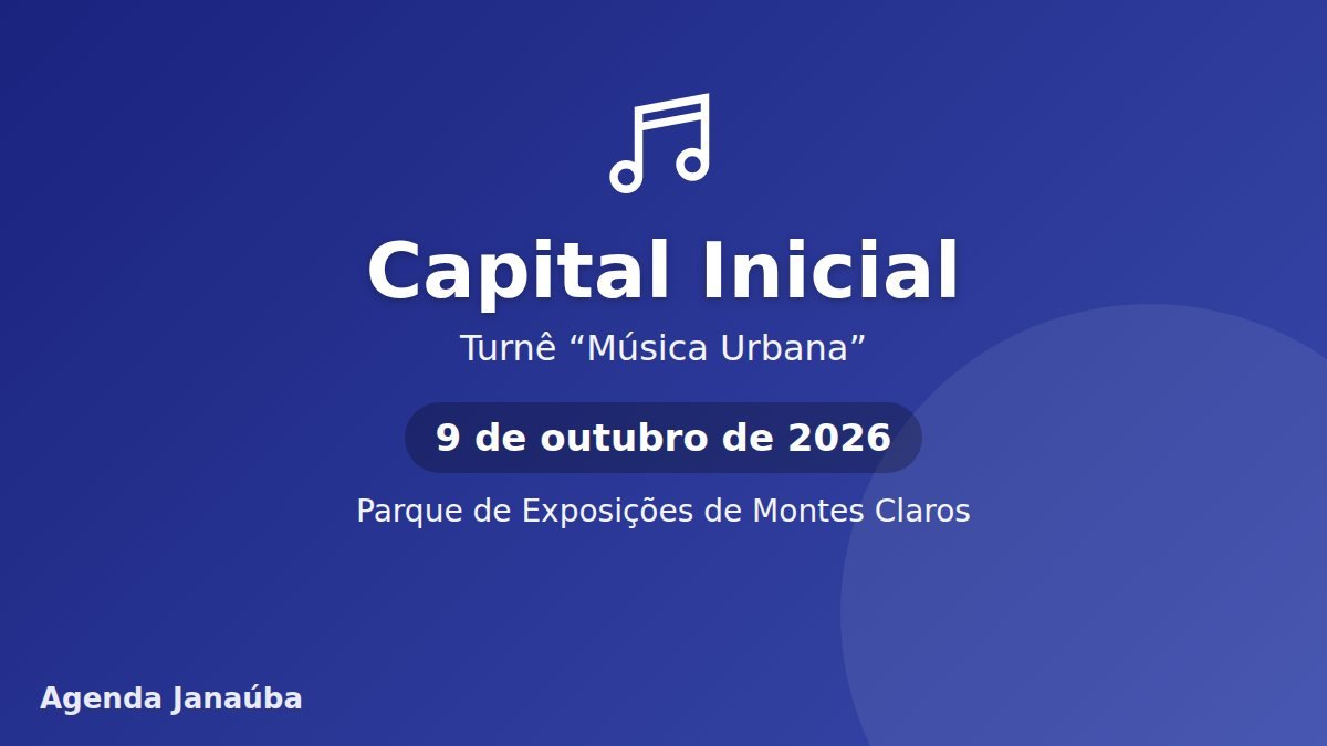 Capital Inicial em Montes Claros – turnê Música Urbana – Shows e Música em Janaúba