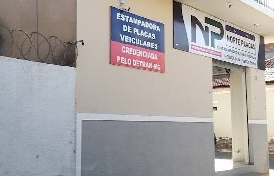 Norte placas Janauba em Janaúba
